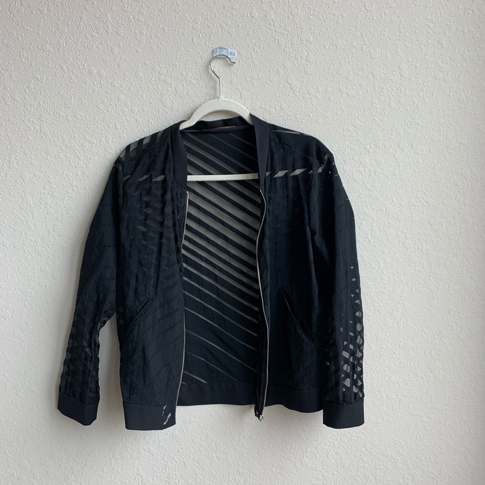 Jacket with cute sheer design!